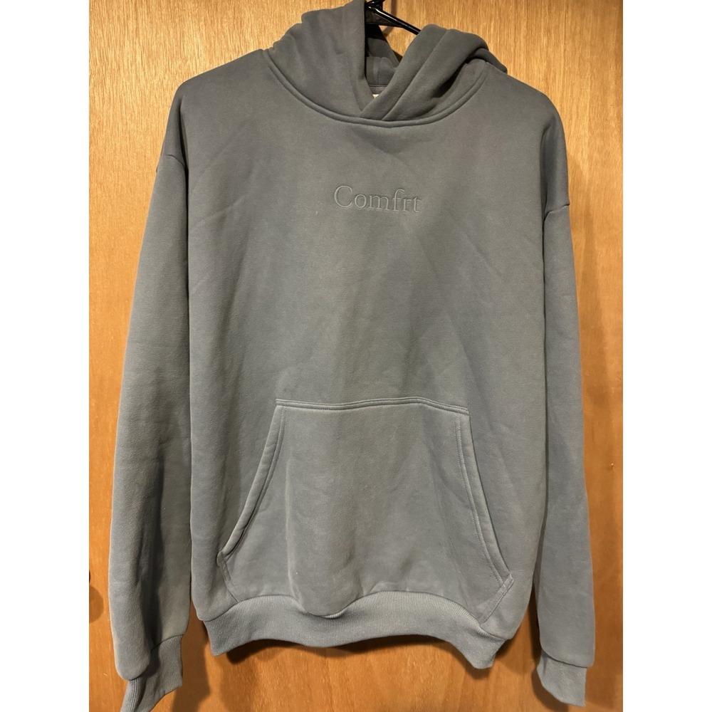 Comfrt Signature Hoodie Unisex Size Small grayish blue